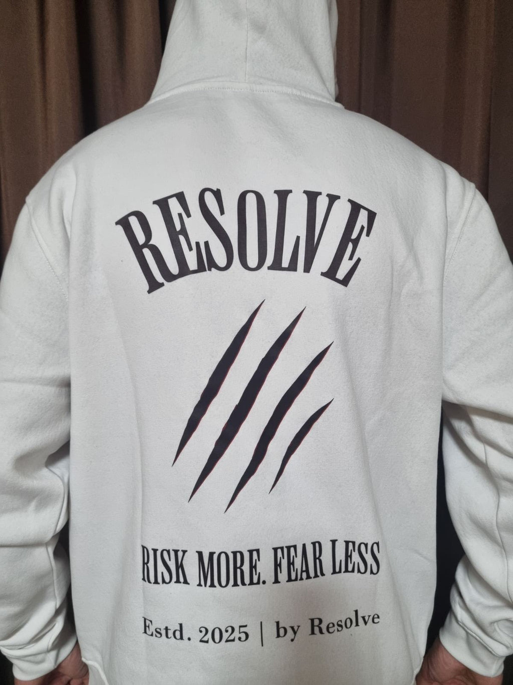 HOODIE ,, RISK MORE. FEAR LESS”