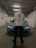 WHITE HOODIE,,NO PATH IS IMPOSSIBLE WITH FAITH"