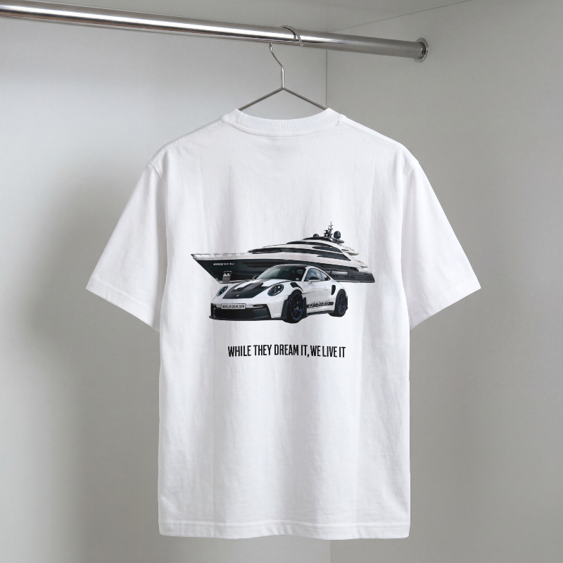 WHITE T-SHIRT – LIVE IT
