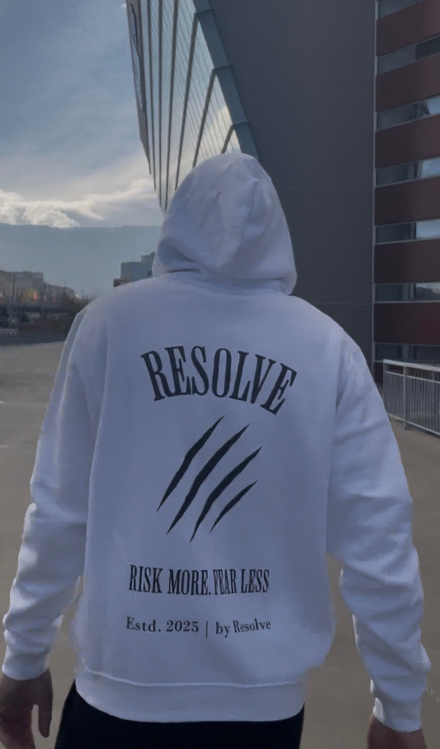 HOODIE ,, RISK MORE. FEAR LESS”
