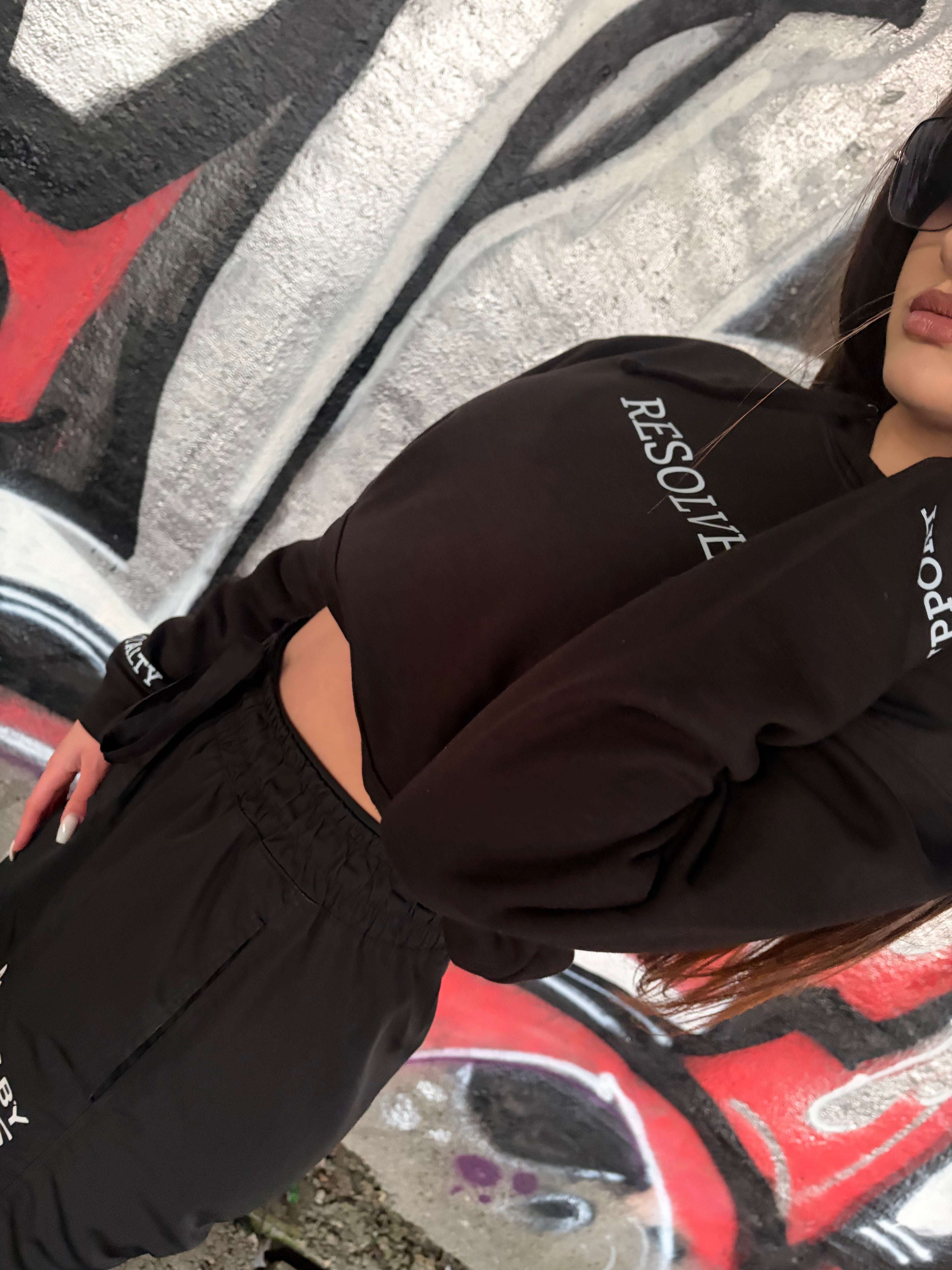 BLACK HOODIE ,,SUPPORT AND LOYALTY"