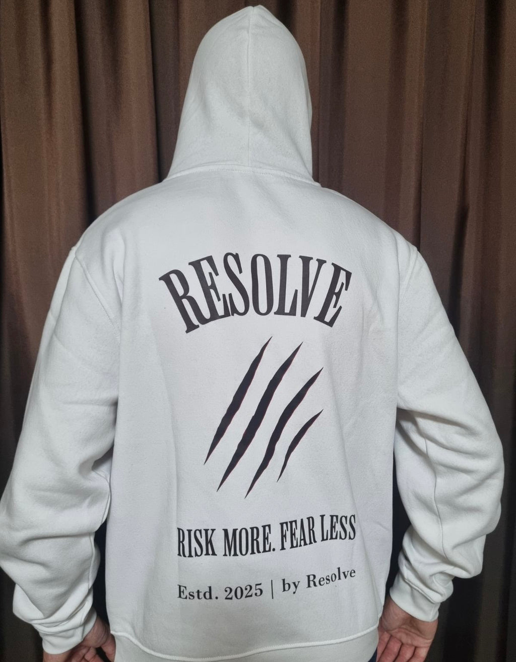 HOODIE ,, RISK MORE. FEAR LESS”