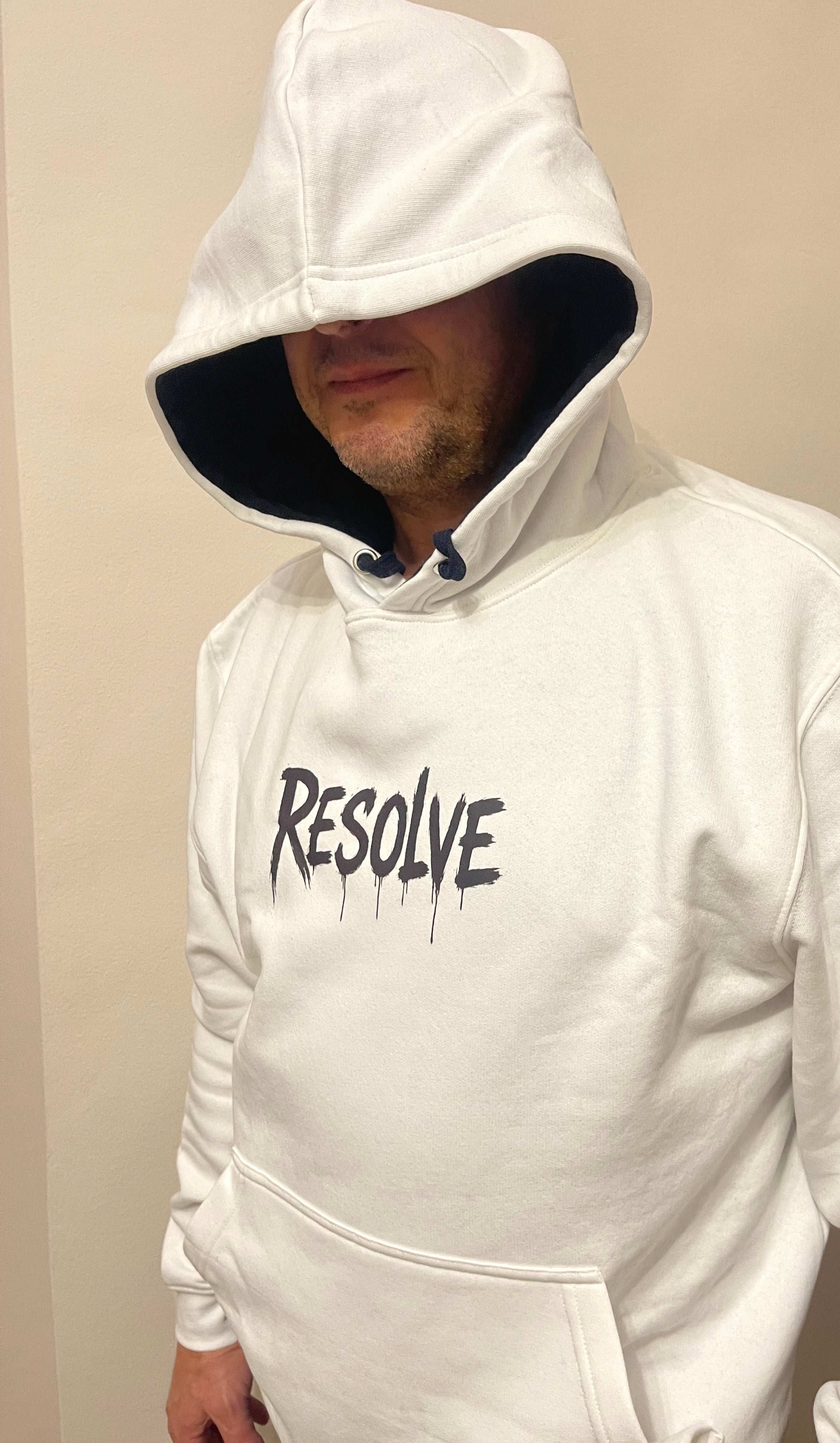 WHITE HOODIE - ,,RESOLVE”